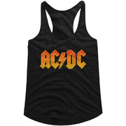 AC/DC - DISTRESSED ORANGE LADIES SHIRT