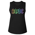 AC/DC - RAINBOW LOGO LADIES SHIRT