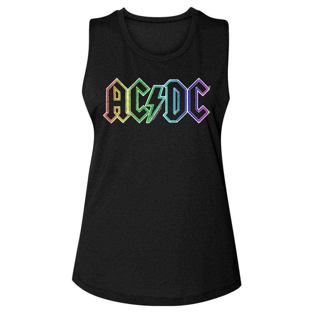 AC/DC - RAINBOW LOGO LADIES SHIRT