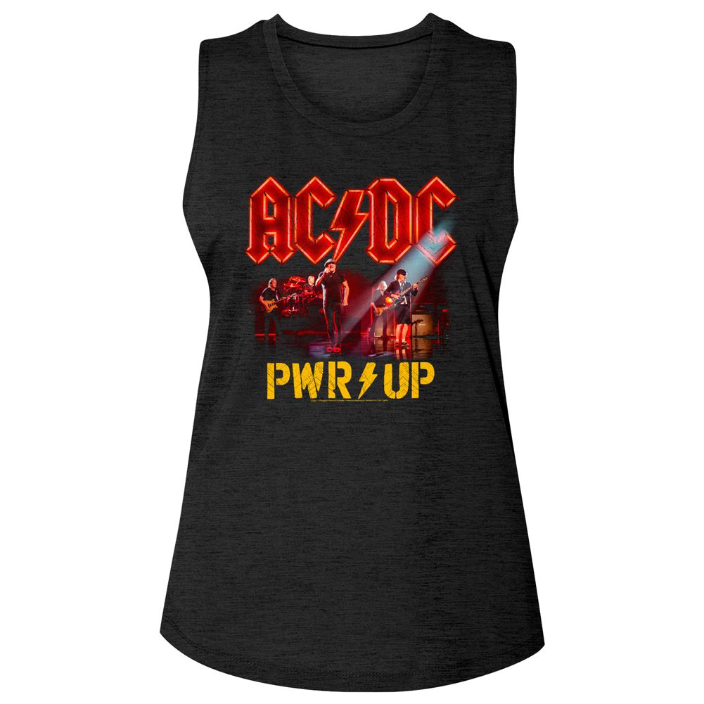 AC/DC - PWRUP BAND PHOTO LADIES SHIRT