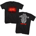 AC/DC - PWRUP TRACK LIST SHIRT