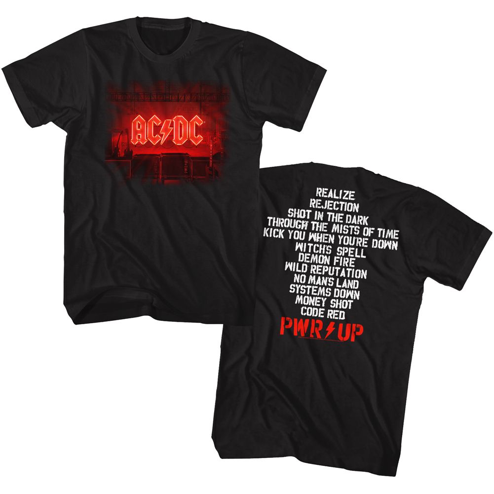 AC/DC - PWRUP TRACK LIST SHIRT