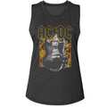 AC/DC - FIRE AND GUITAR LADIES SHIRT