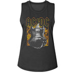 AC/DC - FIRE AND GUITAR LADIES SHIRT