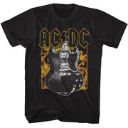 AC/DC - FIRE AND GUITAR SHIRT