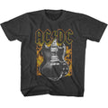 AC/DC - FIRE AND GUITAR YOUTH SHIRT