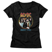AC/DC - HIGHWAY TO HELL TRICOLOR LADIES SHIRT