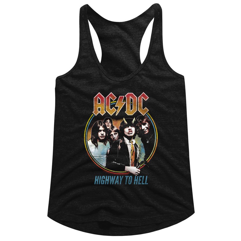 AC/DC - HIGHWAY TO HELL TRICOLOR LADIES SHIRT