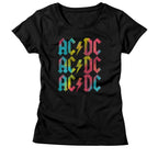 AC/DC - RAINBOW REPEAT LADIES SHIRT