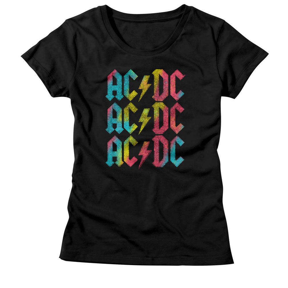 AC/DC - RAINBOW REPEAT LADIES SHIRT