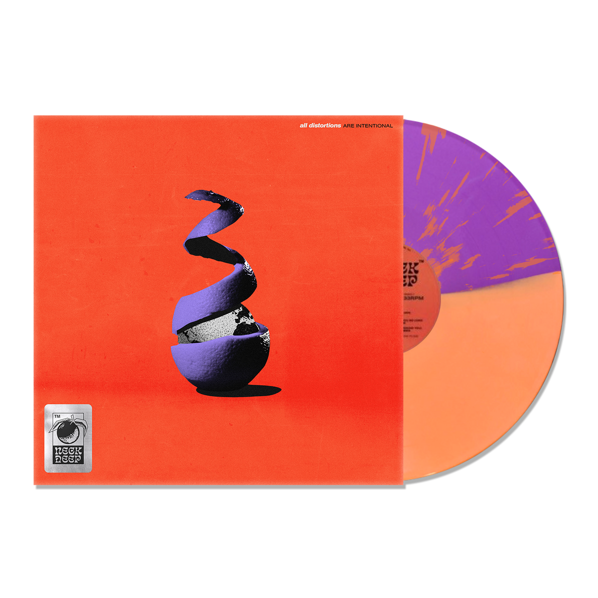 NECK DEEP ‘ALL DISTORTIONS ARE INTENTIONAL’ LP - EXCLUSIVE - LTD. 300 -  PURPLE/ORANGE/SPLATTER
