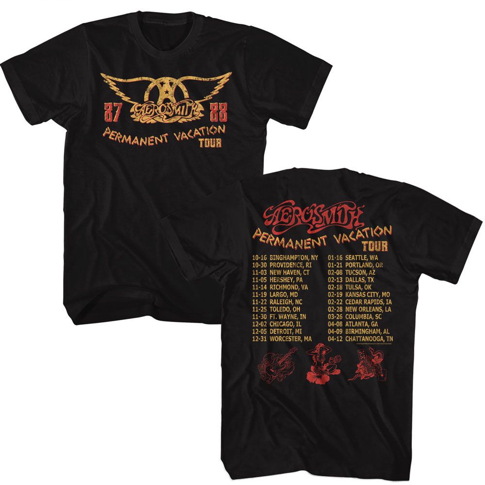 AEROSMITH - PERMANENT TOUR 87-88 SHIRT