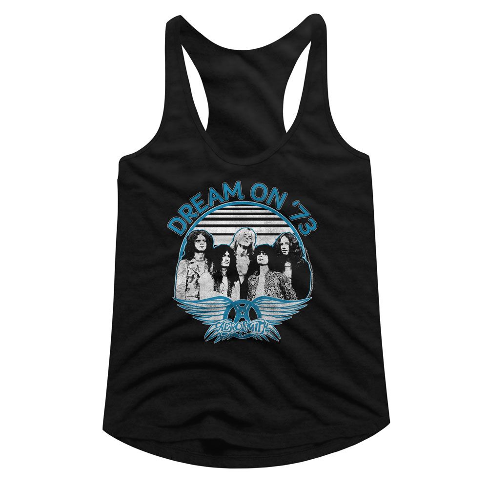AEROSMITH - DREAM ON BLUE WHITE LADIES SHIRT