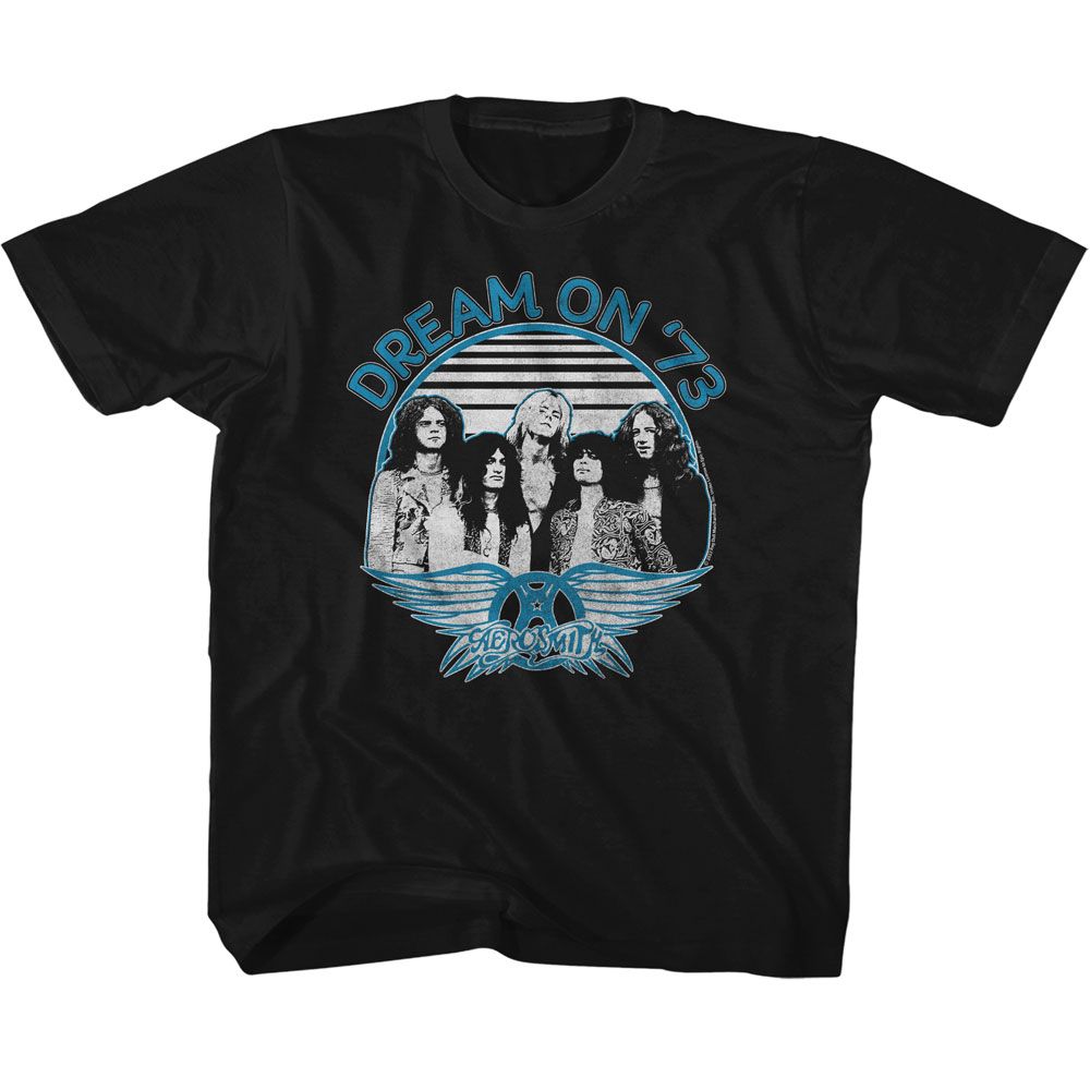 AEROSMITH - DREAM ON BLUE AND WHITE YOUTH SHIRT