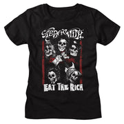 AEROSMITH - EAT THE RICH SKULL LADIES SHIRT