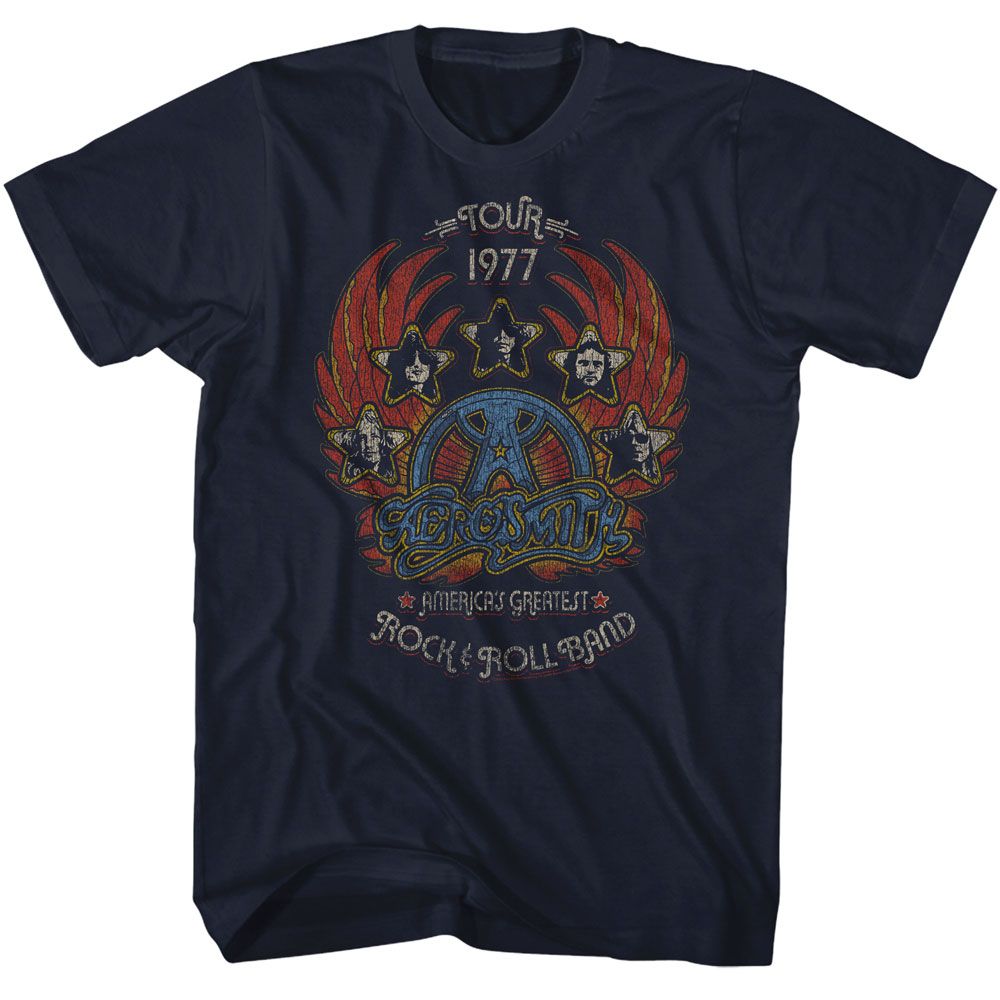 AEROSMITH - TOUR 1977 DISTRESSY SHIRT