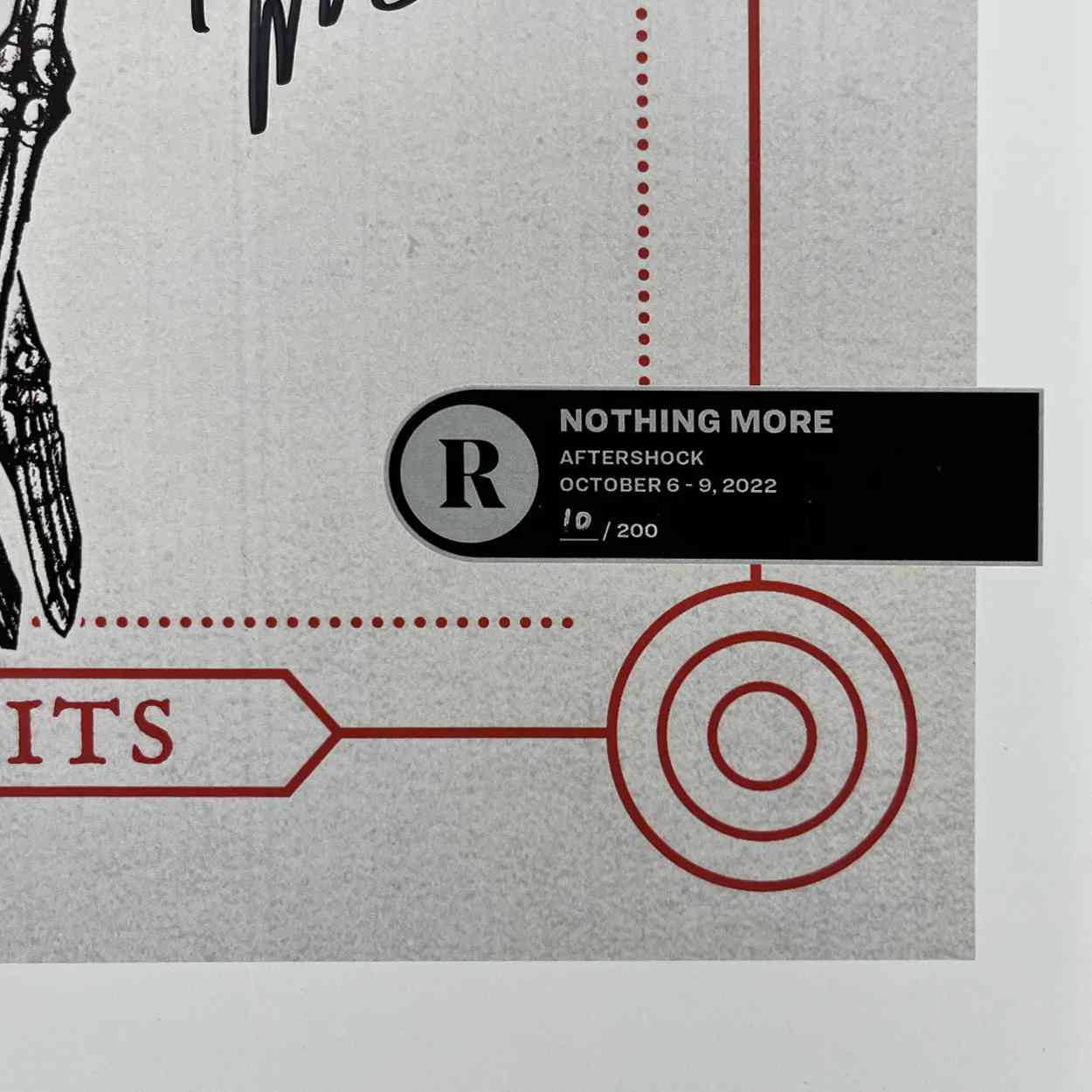 NOTHING MORE X AFTERSHOCK FESTIVAL 2022 LIMITED EDITION SIGNED POSTER