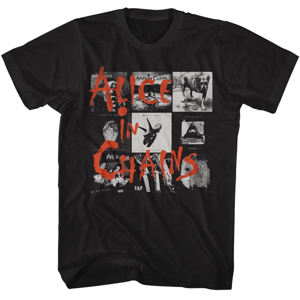 ALICE IN CHAINS - MULTIPLE ALBUM COVERS SHIRT