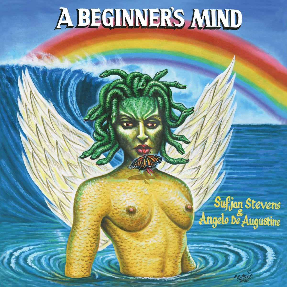 SUFJAN STEVENS & ANGELO DE AUGUSTINE 'A BEGINNER'S MIND' LP - OLYMPUS PERSEUS SHIELD GOLD