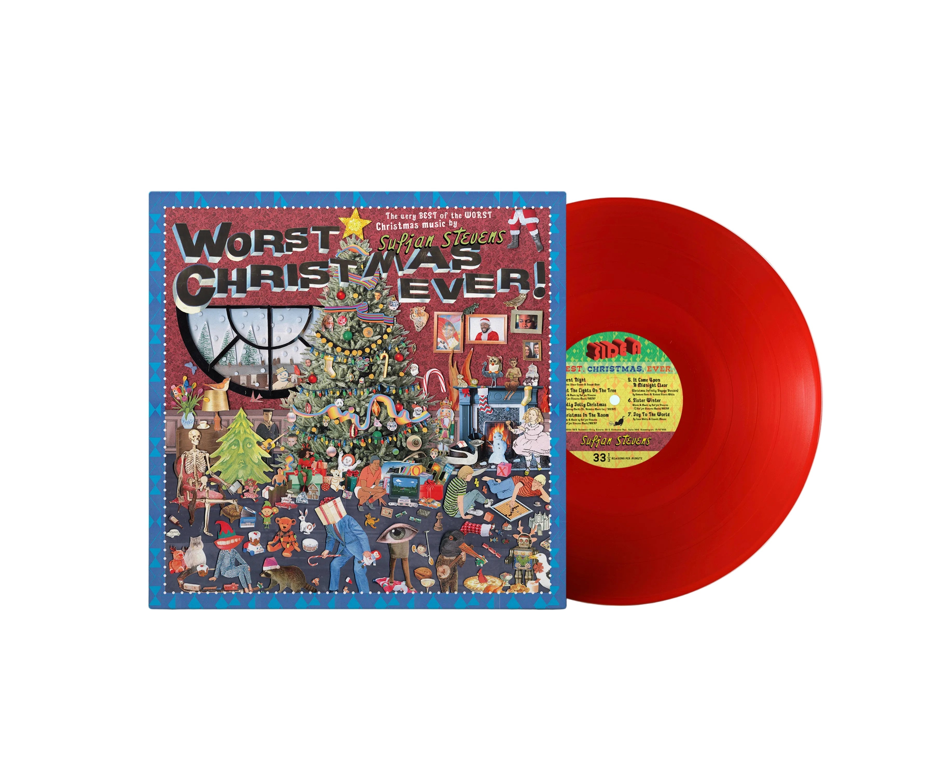 SUFJAN STEVENS 'WORST CHRISTMAS EVER!' LP (Rudolph Red Vinyl)