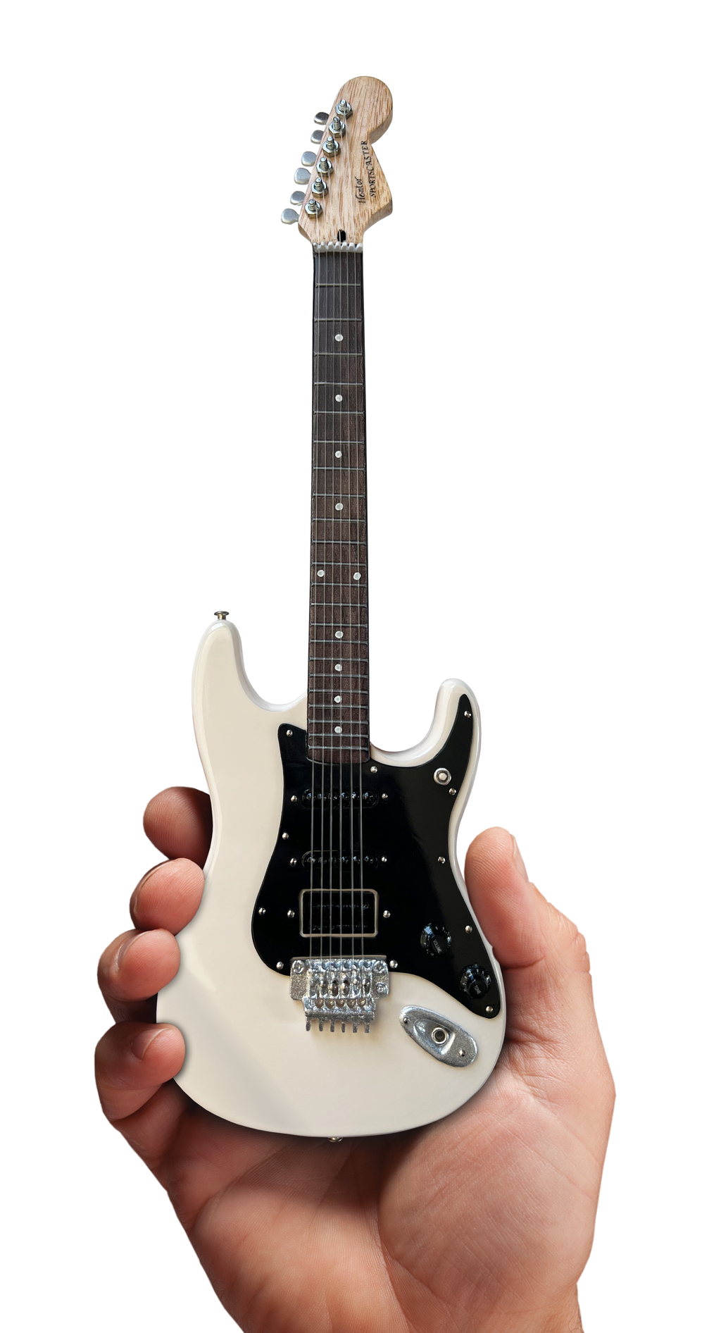 ALEX LIFESON HENTOR SPORTSCASTER MINIATURE GUITAR MODEL OFFICIALLY LICENSED