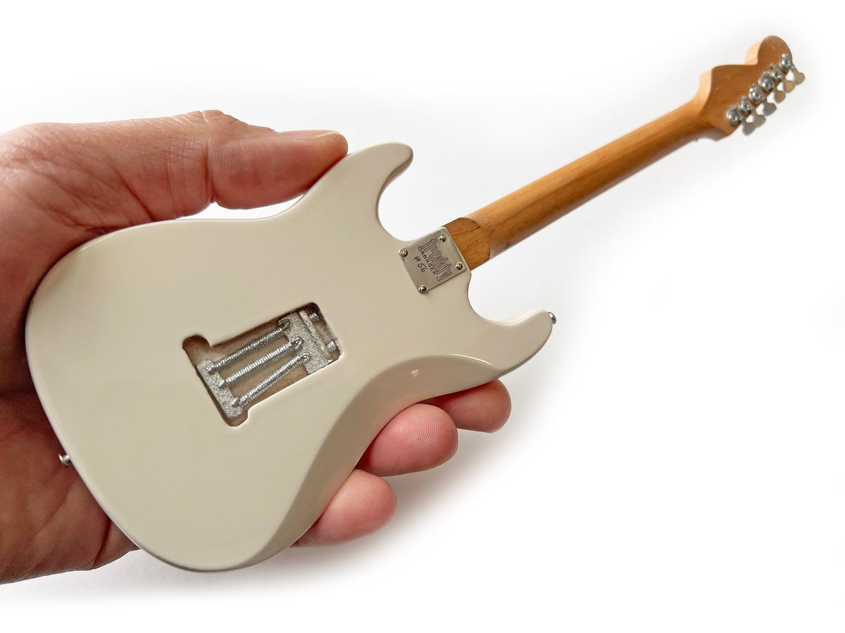 ALEX LIFESON HENTOR SPORTSCASTER MINIATURE GUITAR MODEL OFFICIALLY LICENSED