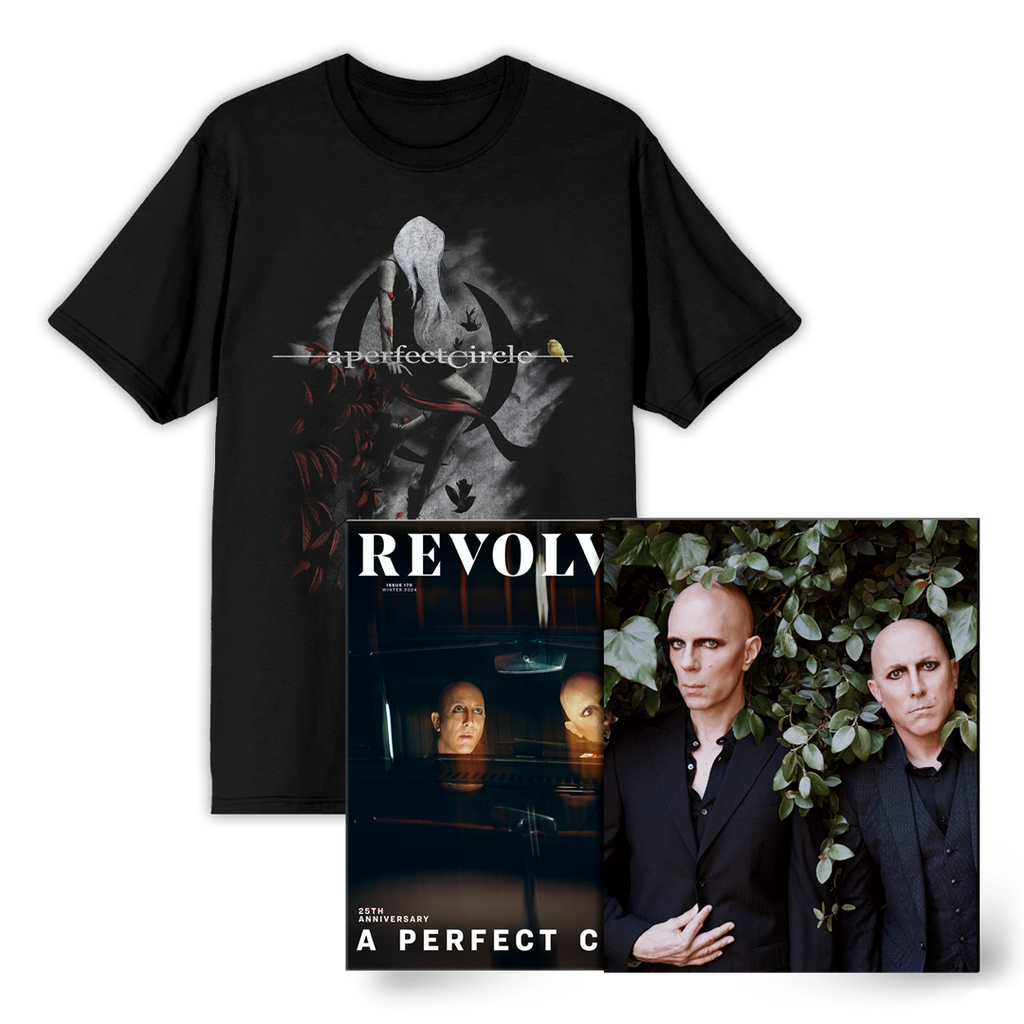 A PERFECT CIRCLE X REVOLVER BUNDLE ' ALTERNATIVE COVER WINTER 2024 ISSUE IN NUMBERED SLIPCASE & EXCLUSIVE T-SHIRT
