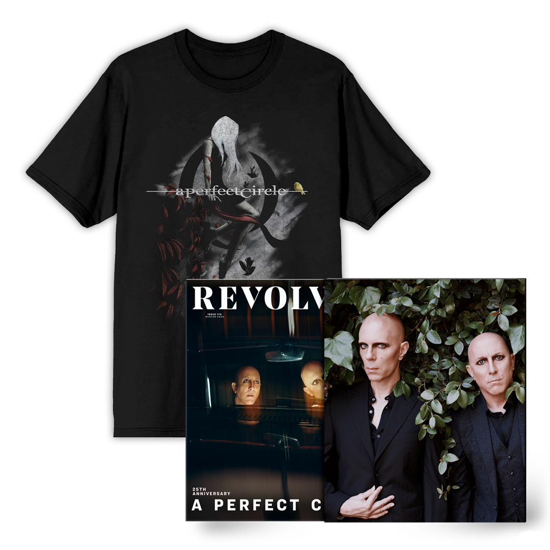 A PERFECT CIRCLE X REVOLVER BUNDLE ' ALTERNATIVE COVER WINTER 2024 ISSUE IN NUMBERED SLIPCASE & EXCLUSIVE T-SHIRT