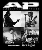 ALTERNATIVE PRESS WINTER 2024 ISSUE FEATURING WHEN WE WERE YOUNG W/ FALL OUT BOY + 'SPIKED SKULL LINEUP' T-SHIRT