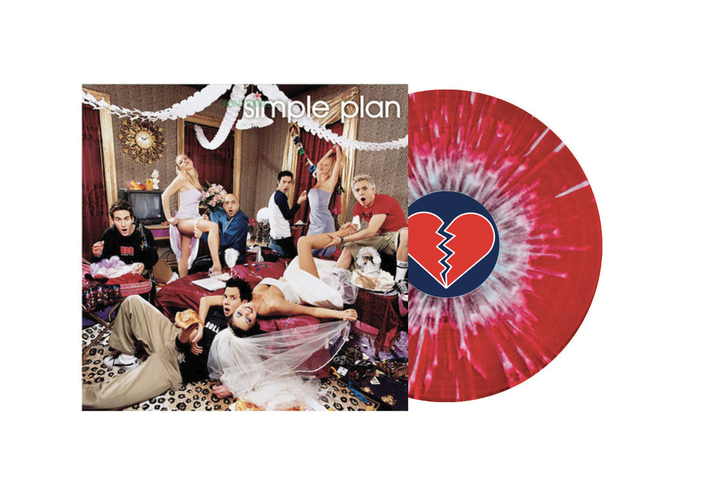 SIMPLE PLAN'NO PADS, NO HELMETS...JUST BALLS' LP - EXCLUSIVE - LTD. 700 - RED/WHITE/SPLATTER + SPECIAL COLLECTOR'S EDITION DELUXE MAGAZINE