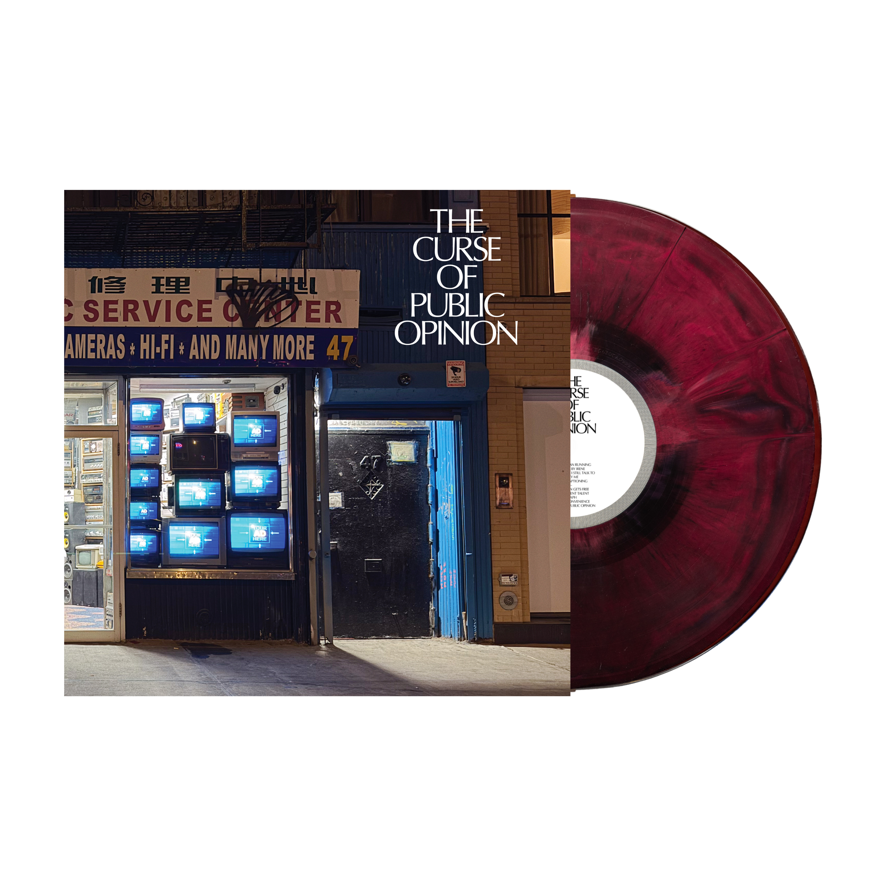 PUBLIC OPINION ‘THE CURSE OF PUBLIC OPINION’ LP (Exclusive – Limited to 100, Cherry Bomb Splash Vinyl)
