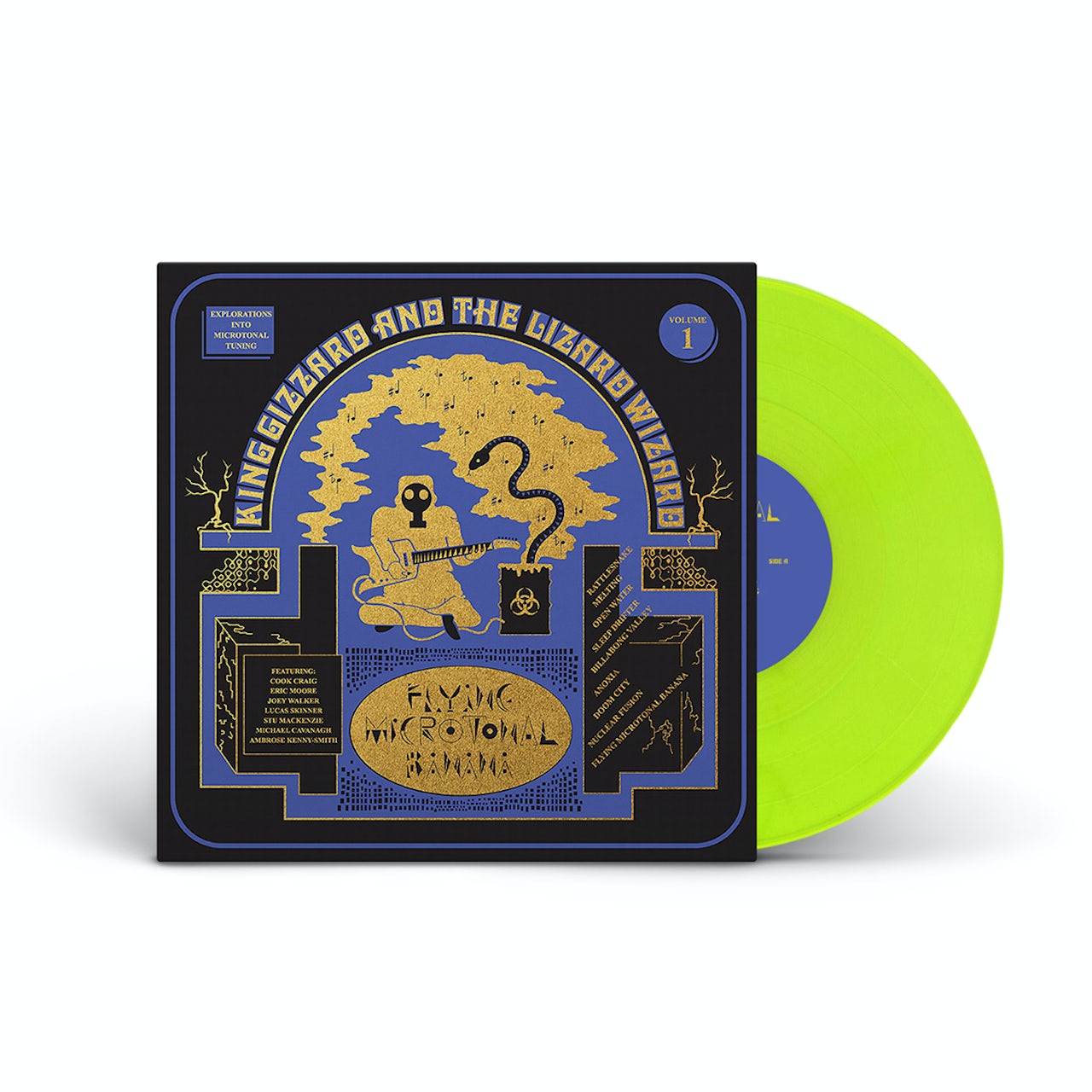 KING GIZZARD & THE LIZARD WIZARD 'FLYING MICROTONAL BANANA' 2LP - HIGHLIGHTER YELLOW