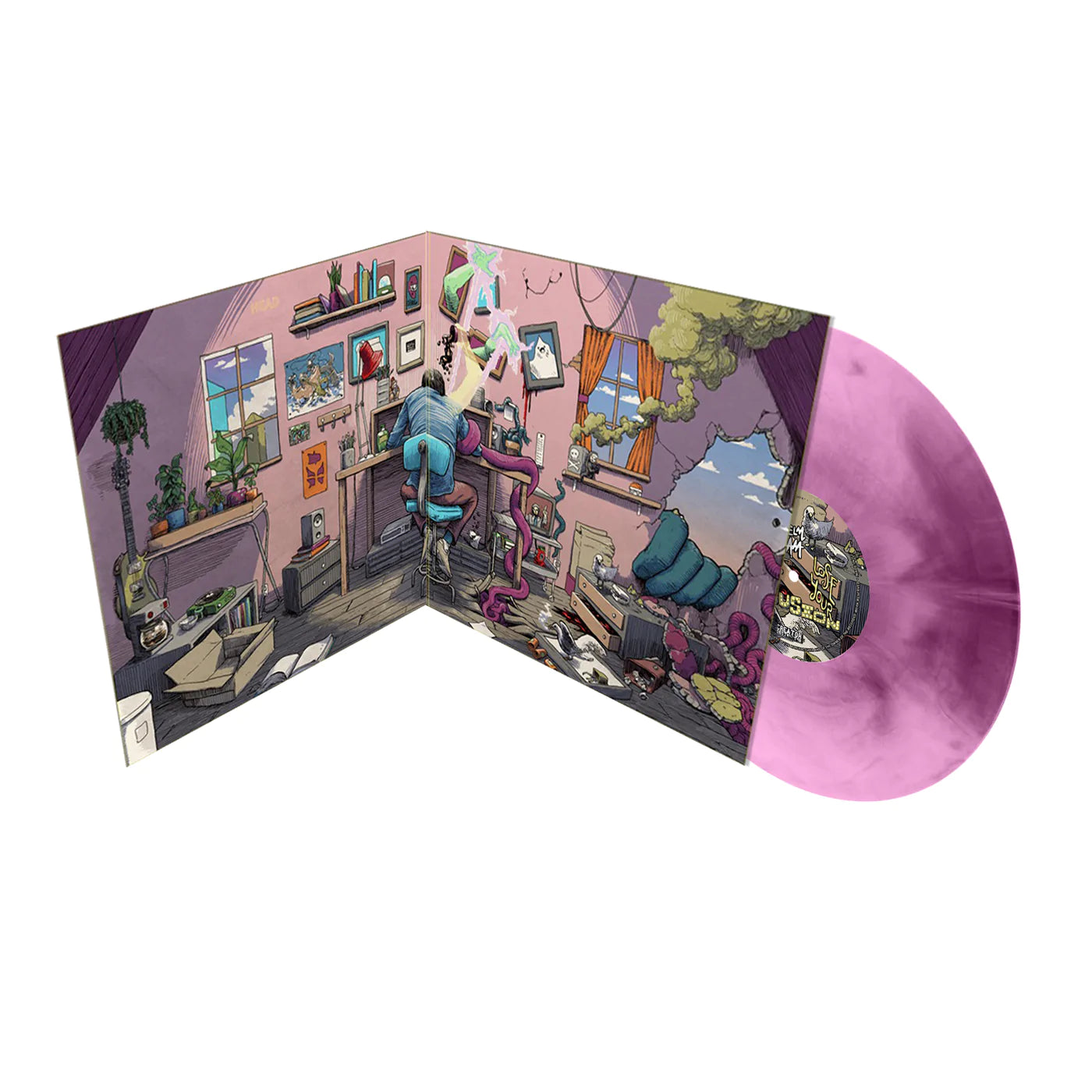 A WILHELM SCREAM 'LOSE YOUR DELUSION' LP - PURPLE/WHITE MARBLE