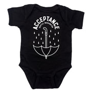 ACCEPTANCE BLACK ONESIE