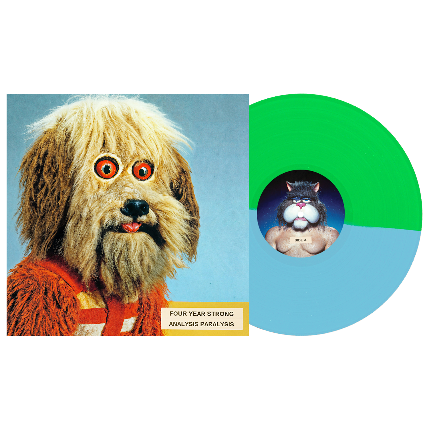 FOUR YEAR STRONG ‘ANALYSIS PARALYSIS’ LP - LTD. 250 - NEON GREEN/BABY BLUE