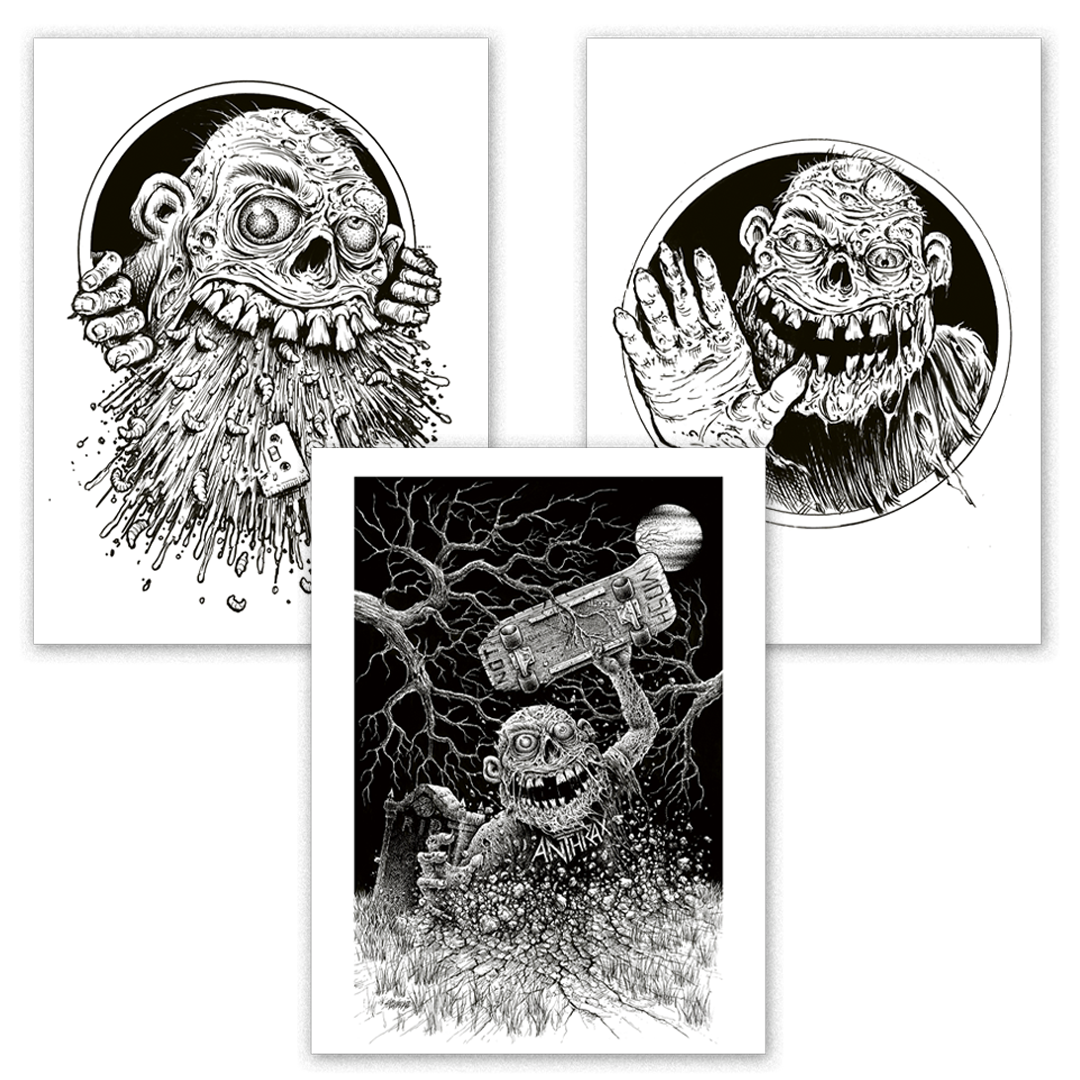 ANTHRAX: AMONG THE LIVING - SAWBLADE 3-PRINT SET - LTD. 100