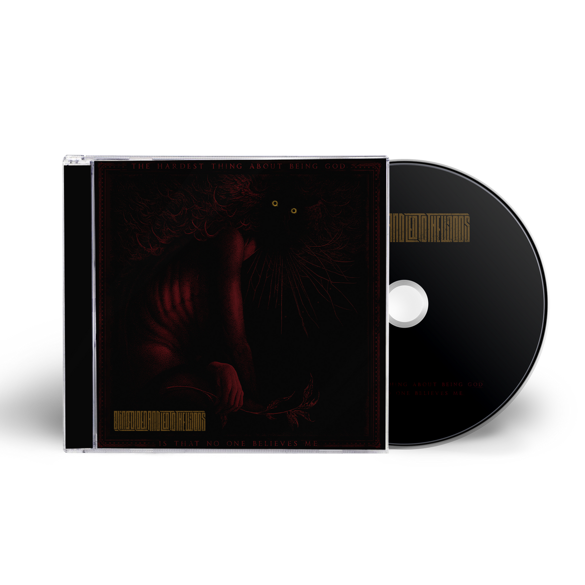 BLINDFOLDED AND LED TO THE WOODS 'THE HARDEST THING ABOUT BEING GOD IS THAT NO ONE BELIEVES ME' CD