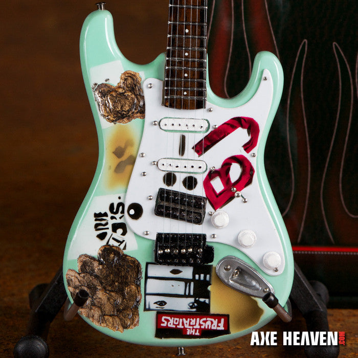 BILLIE JOE ARMSTRONG SIGNATURE BJ BLUE MINIATURE GUITAR REPLICA COLLECTIBLE