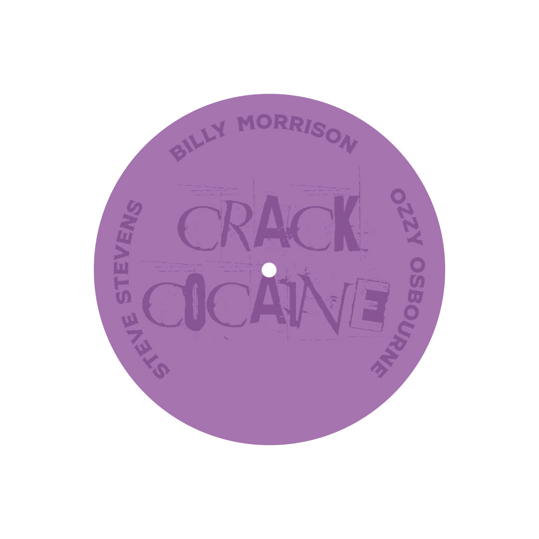 BILLY MORRISON, OZZY OSBOURNE, & STEVE STEVENS 'CRACK COCAINE' 12" LTD. - ETCHED OPAQUE VIOLET