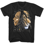 BOB MARLEY PROFILE T-SHIRTS LION/MARLEY