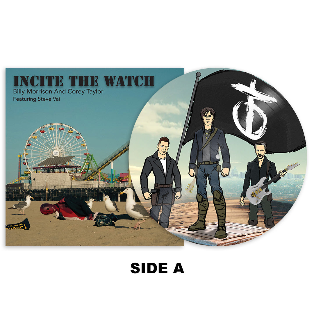 BILLY MORRISON 'INCITE THE WATCH' 12" & 'CRACK COCAINE' 12" - LTD. - PICTURE DISK - ETCHED PURPLE/BLUE
