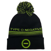 TYPE O NEGATIVE JACQUARD 1X1 RIBBED POM KNIT HAT