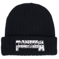PANTERA EMBROIDERED LOGO 3XL1 RIBBED BLACK ACRYLIC KNIT HAT