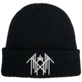 SLEEP TOKEN EMBROIDERED LOGO 3XL1 RIBBED BLACK ACRYLIC KNIT HAT