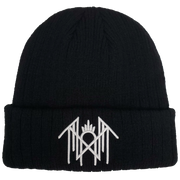 SLEEP TOKEN EMBROIDERED LOGO 3XL1 RIBBED BLACK ACRYLIC KNIT HAT