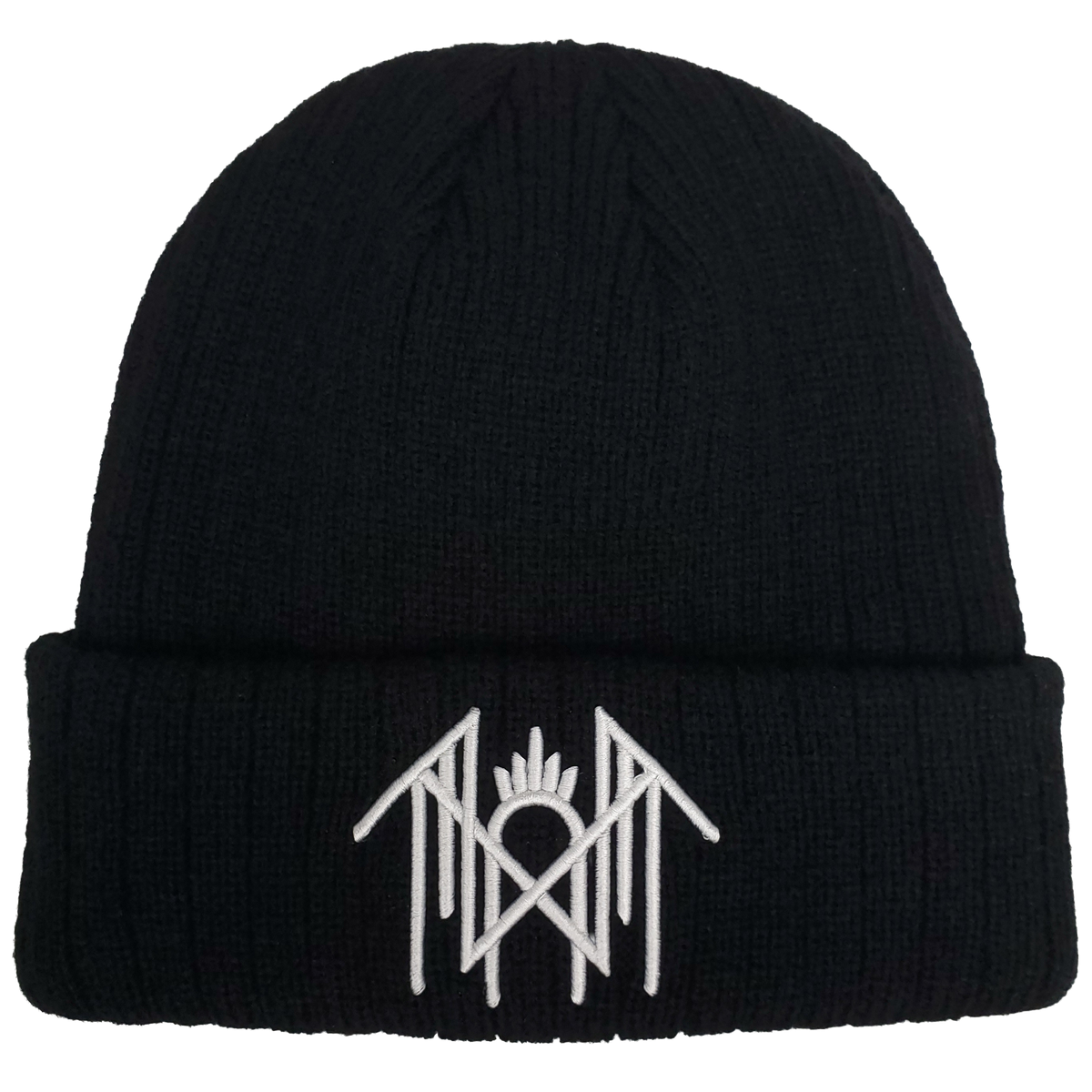 SLEEP TOKEN EMBROIDERED LOGO 3XL1 RIBBED BLACK ACRYLIC KNIT HAT