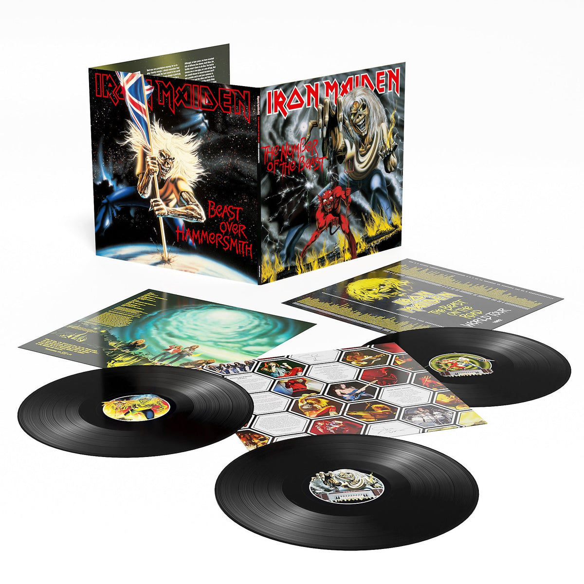 IRON MAIDEN 'NUMBER OF THE BEAST / BEAST OVER HAMMERSMITH' 40TH ANNIVERSARY 3LP - LTD.