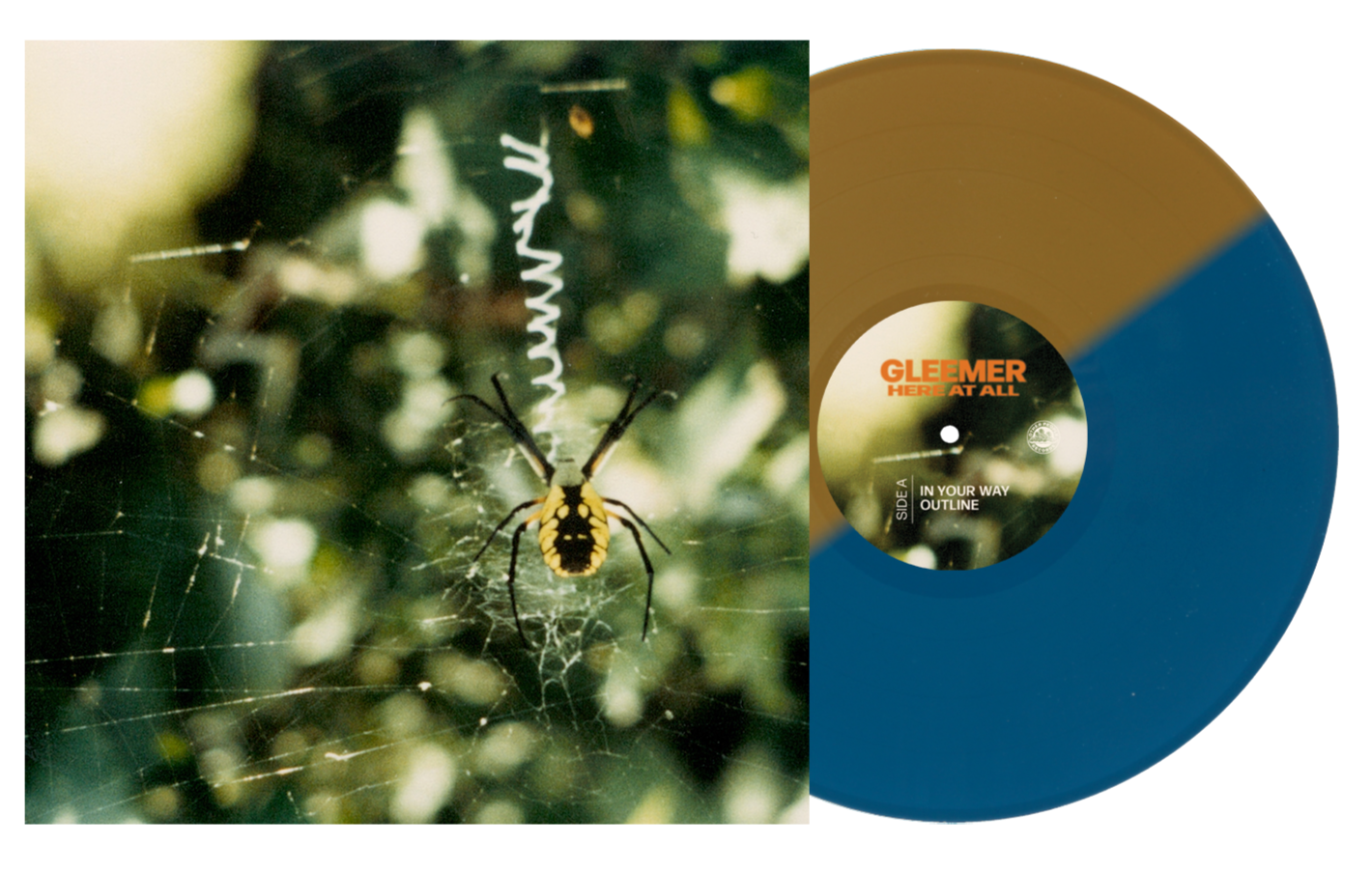 GLEEMER ‘HERE AT ALL’ LP - EXCLUSIVE - LTD. 200 - BLUE/GOLD