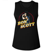 BON SCOTT - GOLD NAME LADIES SHIRT