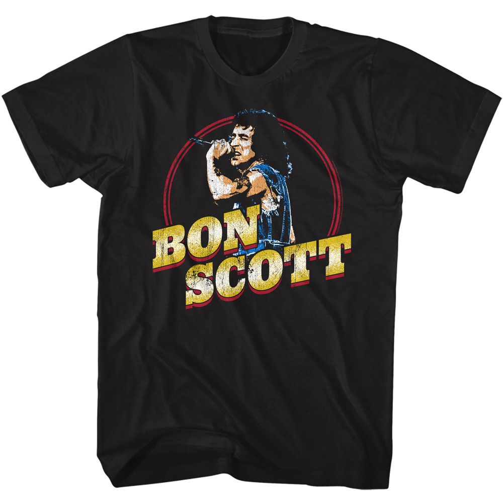 BON SCOTT - GOLD NAME SHIRT